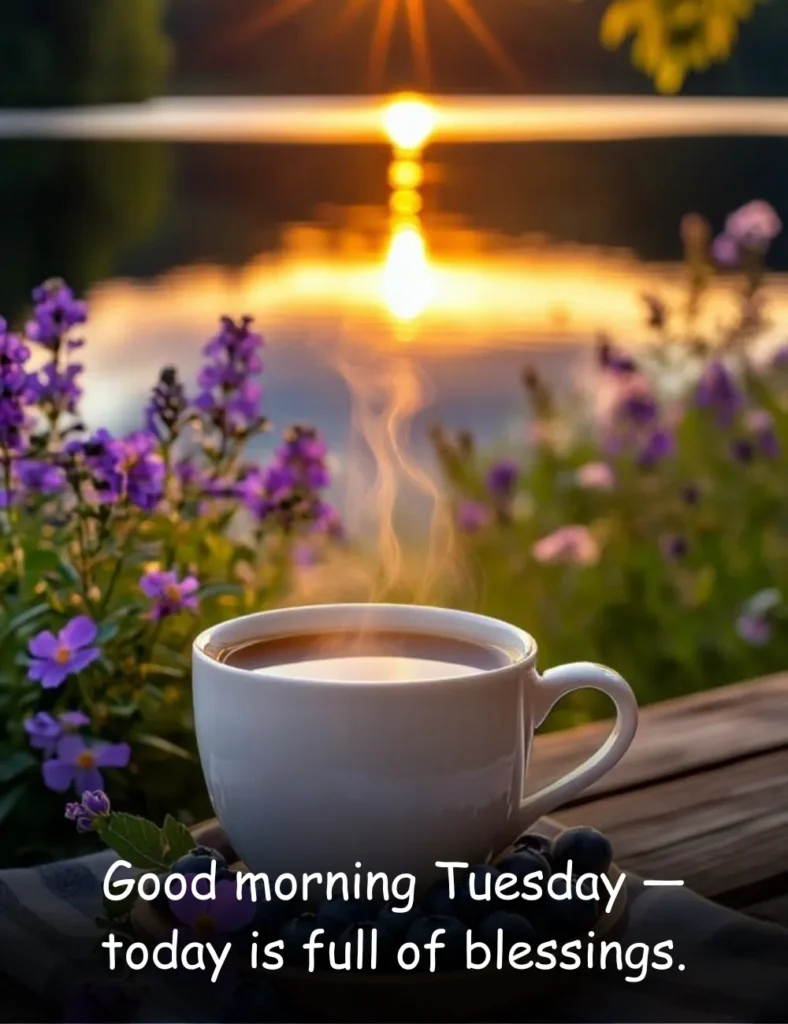 Good morning Tuesday — today is full of blessings.