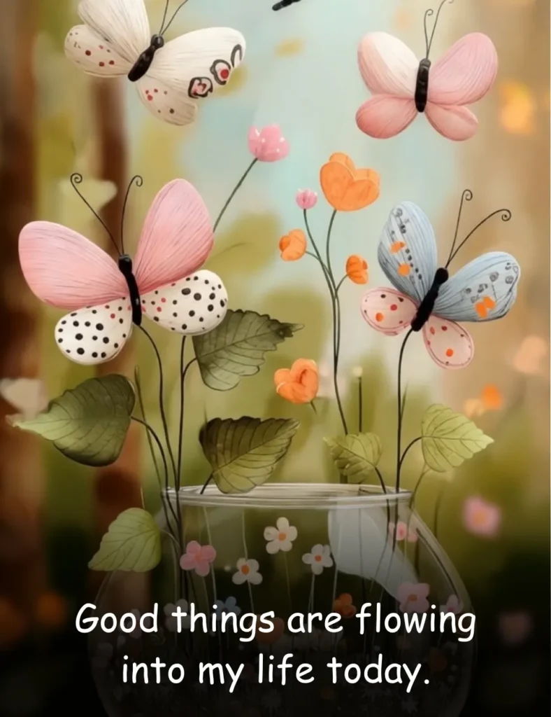 Good things are flowing into my life today.