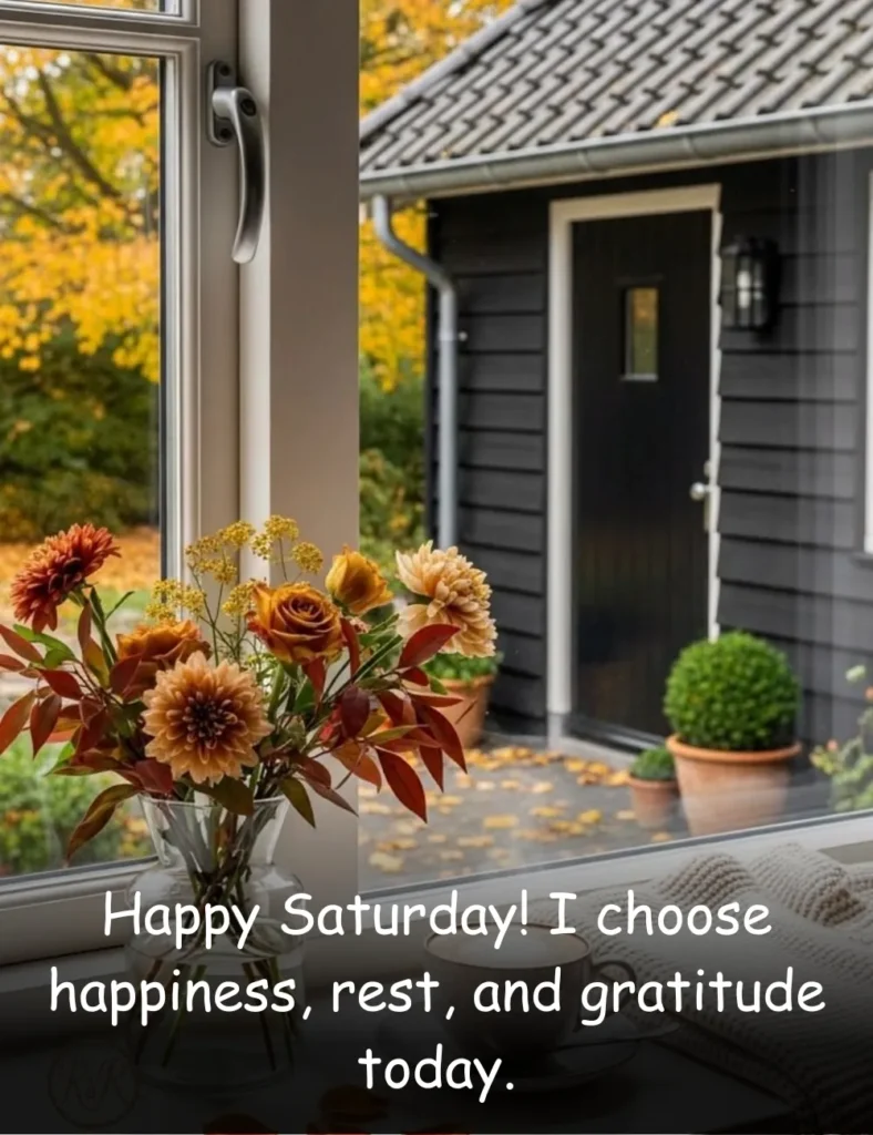 Happy Saturday! I choose happiness, rest, and gratitude today.