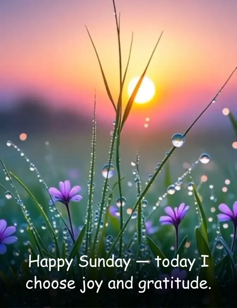 Happy Sunday — today I choose joy and gratitude.