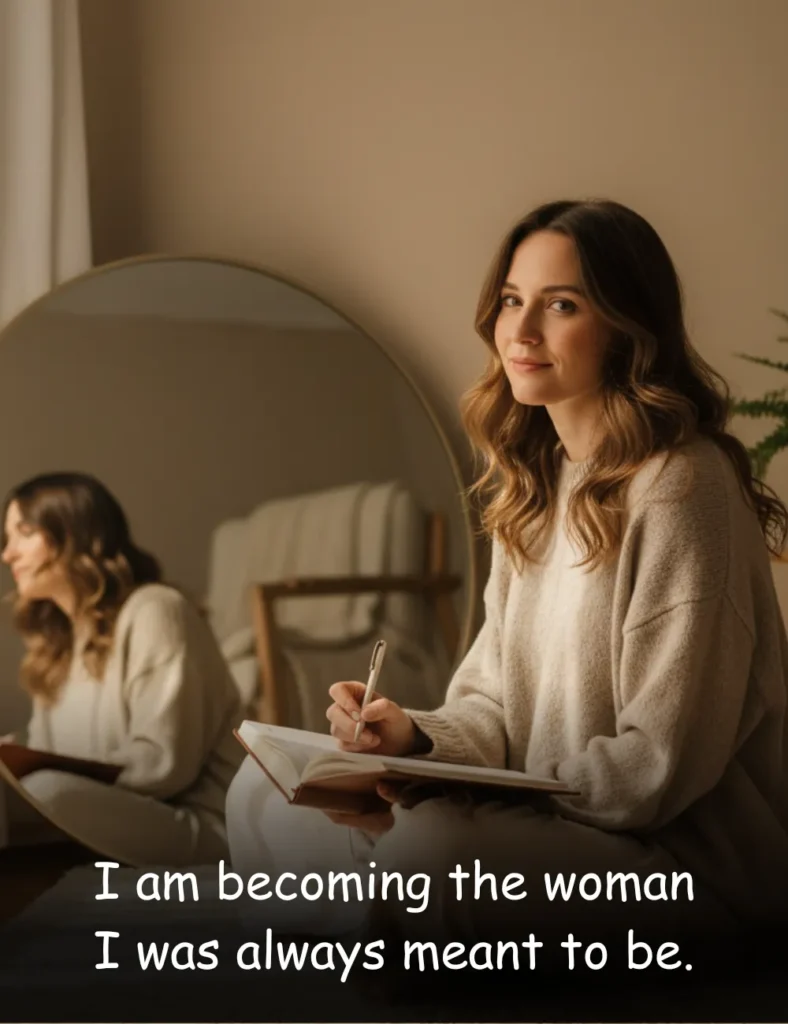 I am becoming the woman I was always meant to be.