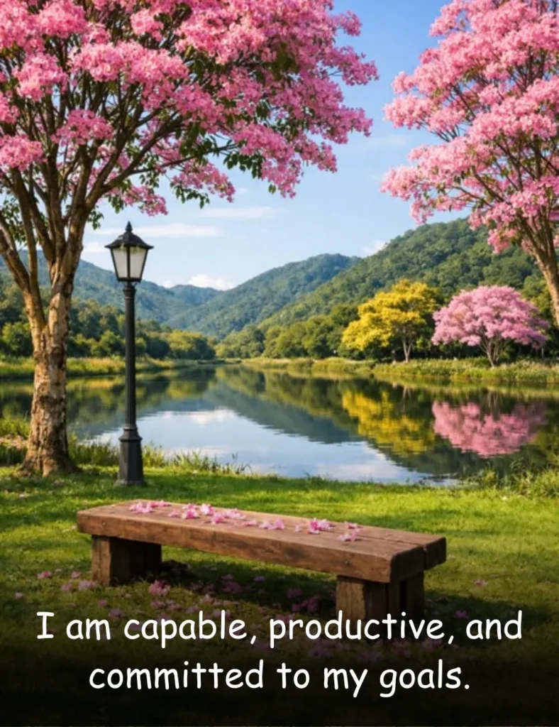 I am capable, productive, and committed to my goals.