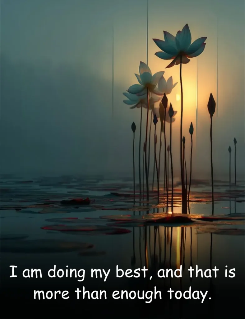 I am doing my best, and that is more than enough today.