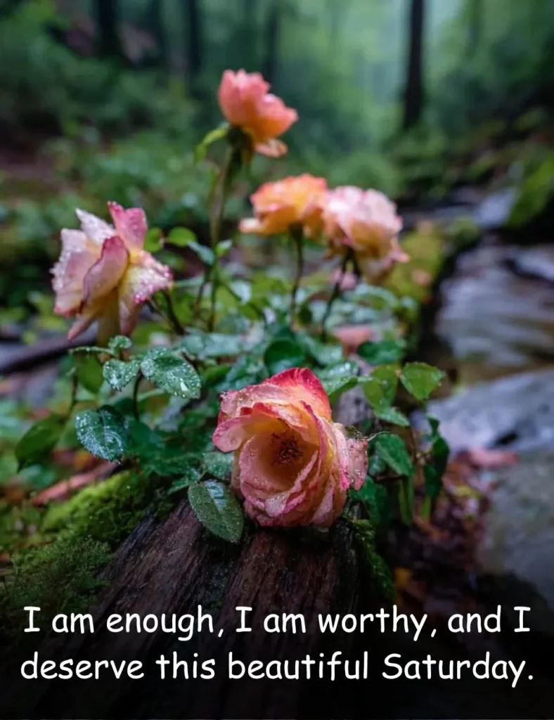 I am enough, I am worthy, and I deserve this beautiful Saturday.