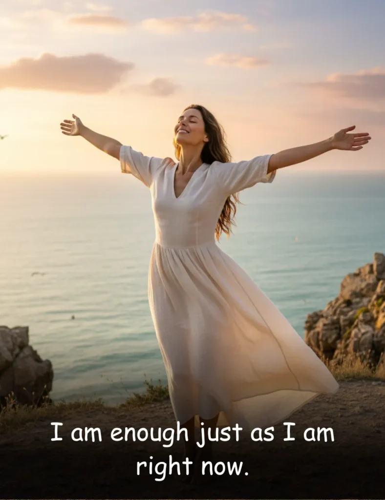 I am enough just as I am right now.