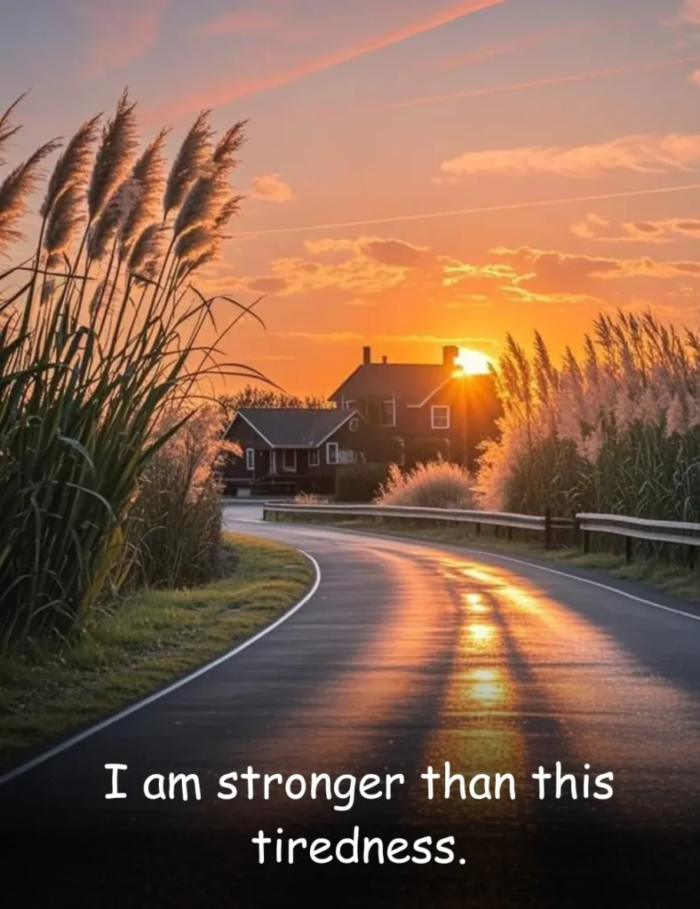 I am stronger than this tiredness.