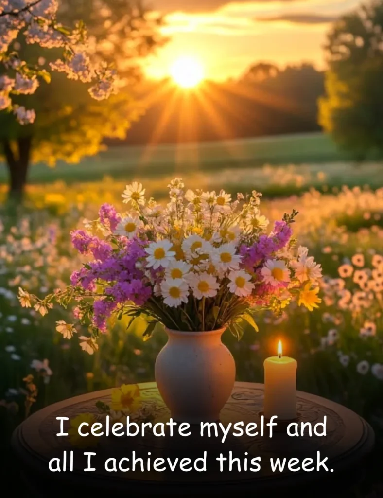 I celebrate myself and all I achieved this week.