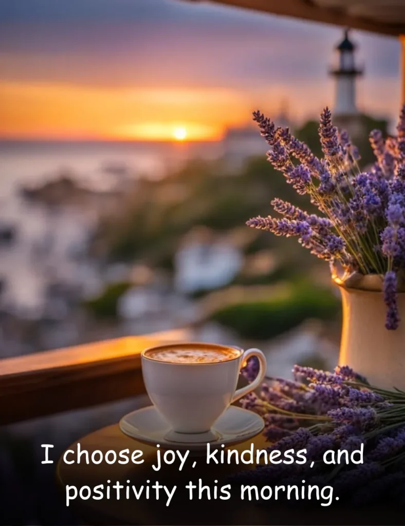 I choose joy, kindness, and positivity this morning.