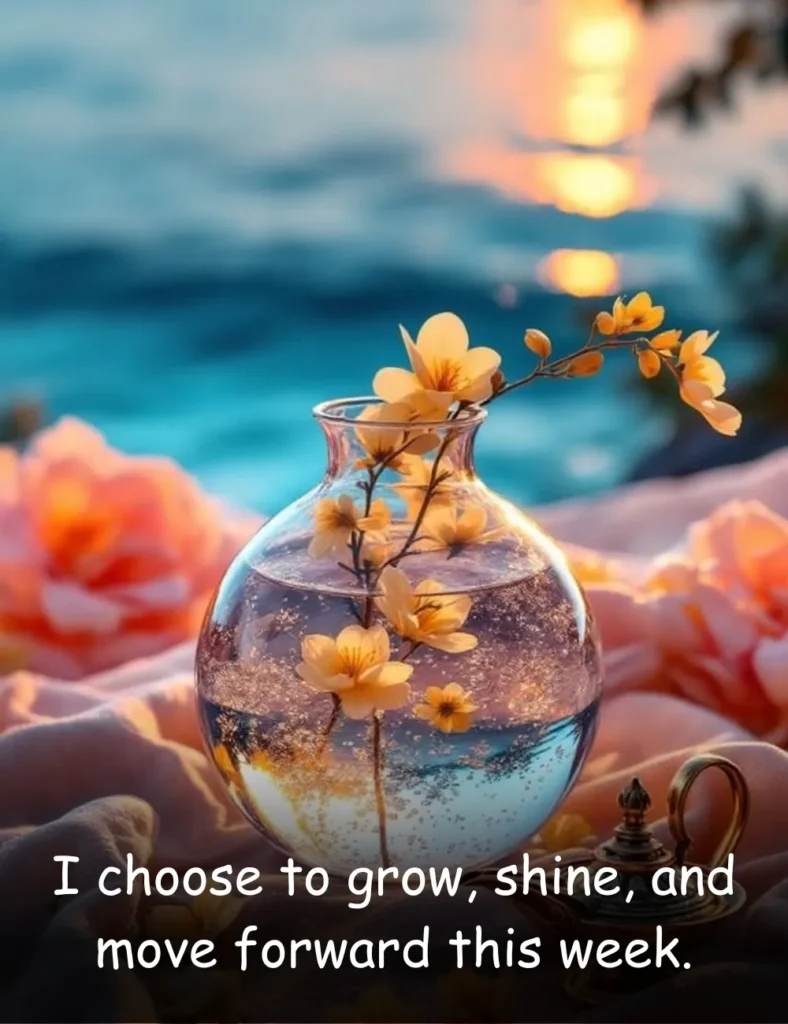 I choose to grow, shine, and move forward this week.