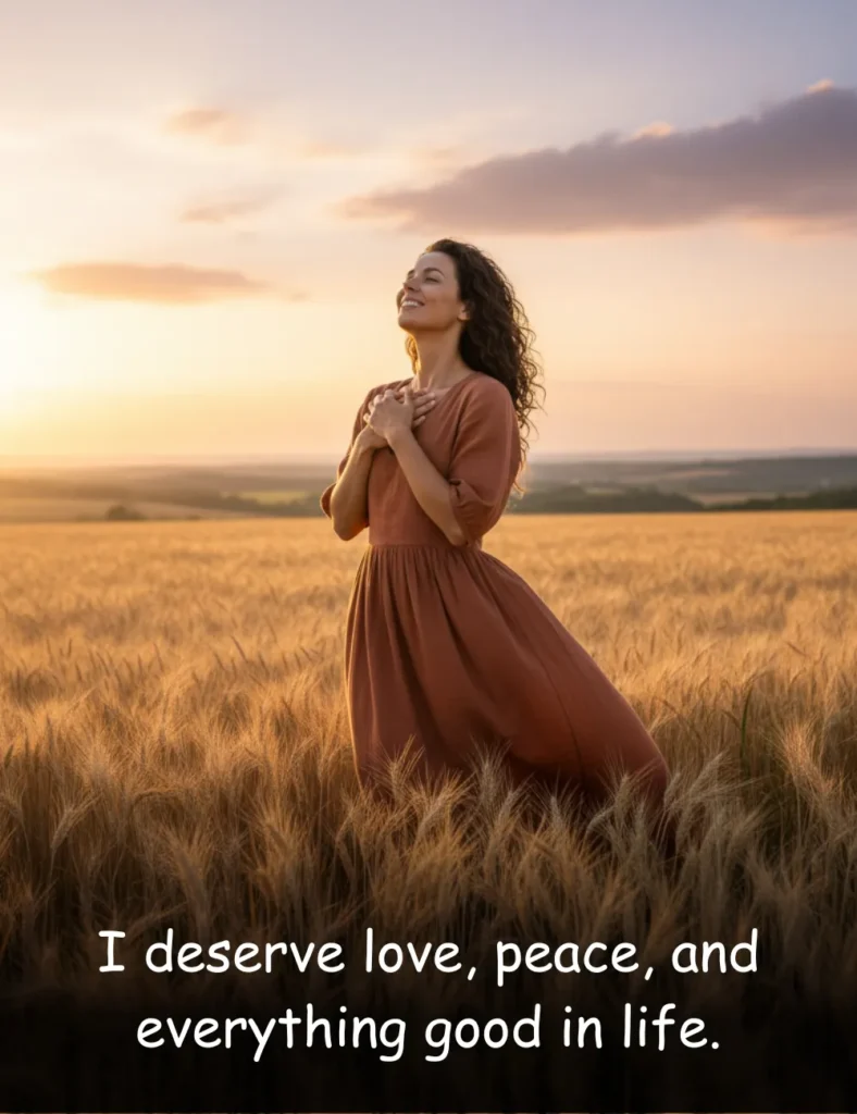 I deserve love, peace, and everything good in life.
