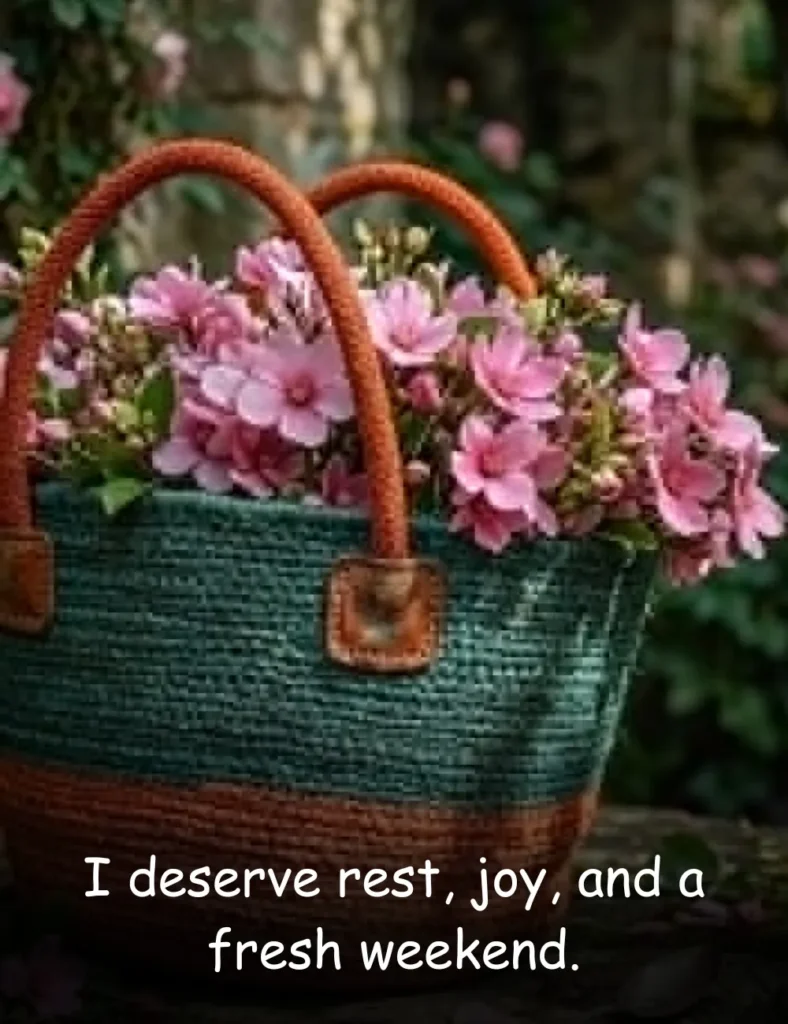 I deserve rest, joy, and a fresh weekend.