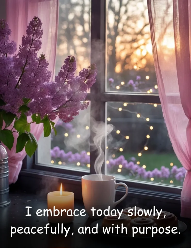 I embrace today slowly, peacefully, and with purpose.