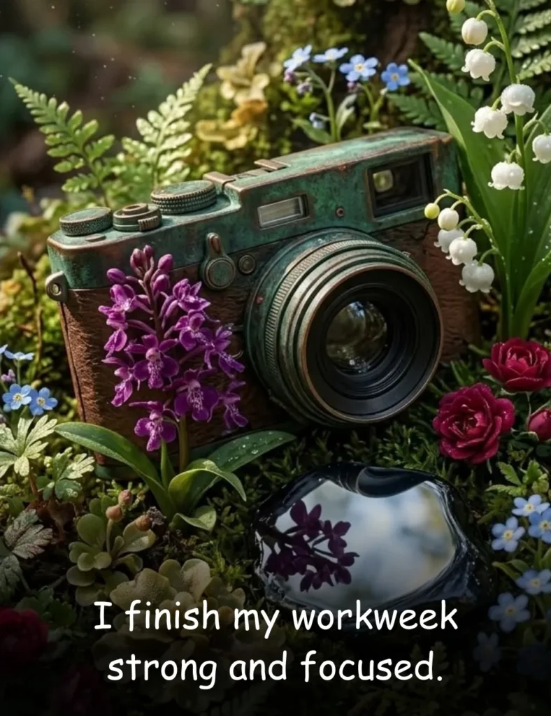 I finish my workweek strong and focused.