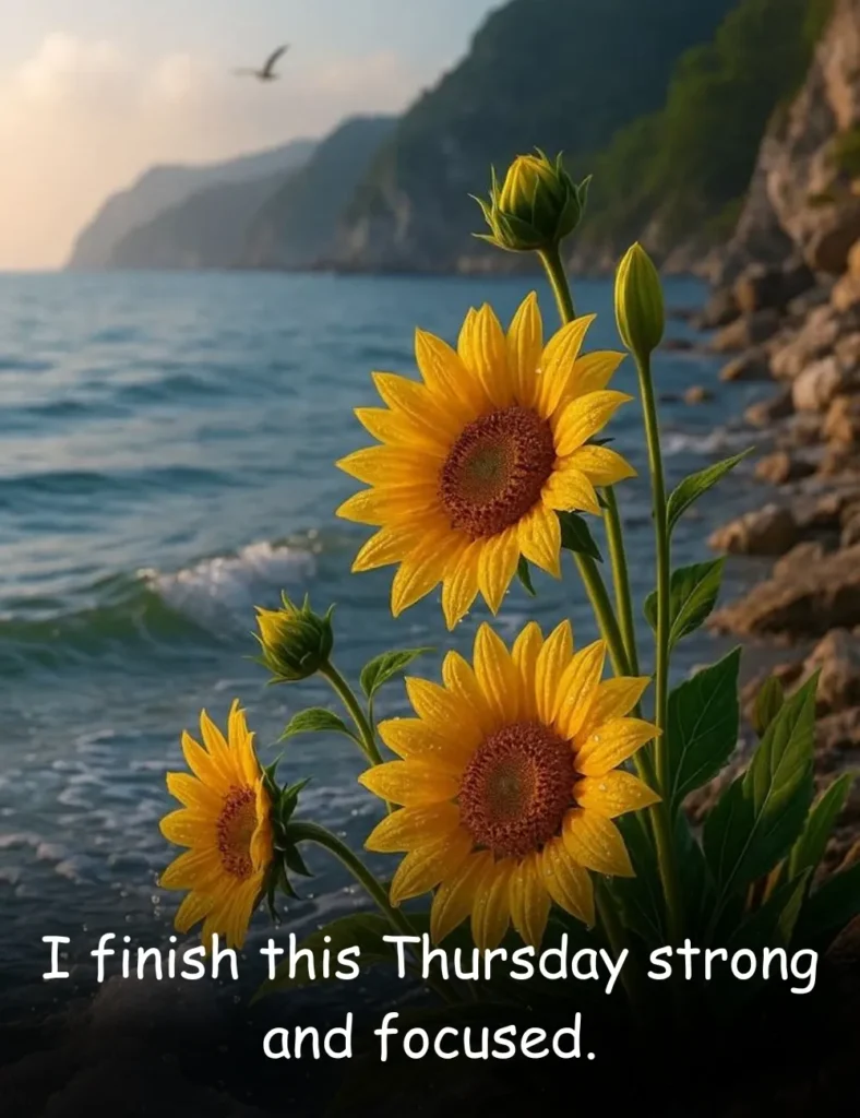 I finish this Thursday strong and focused.