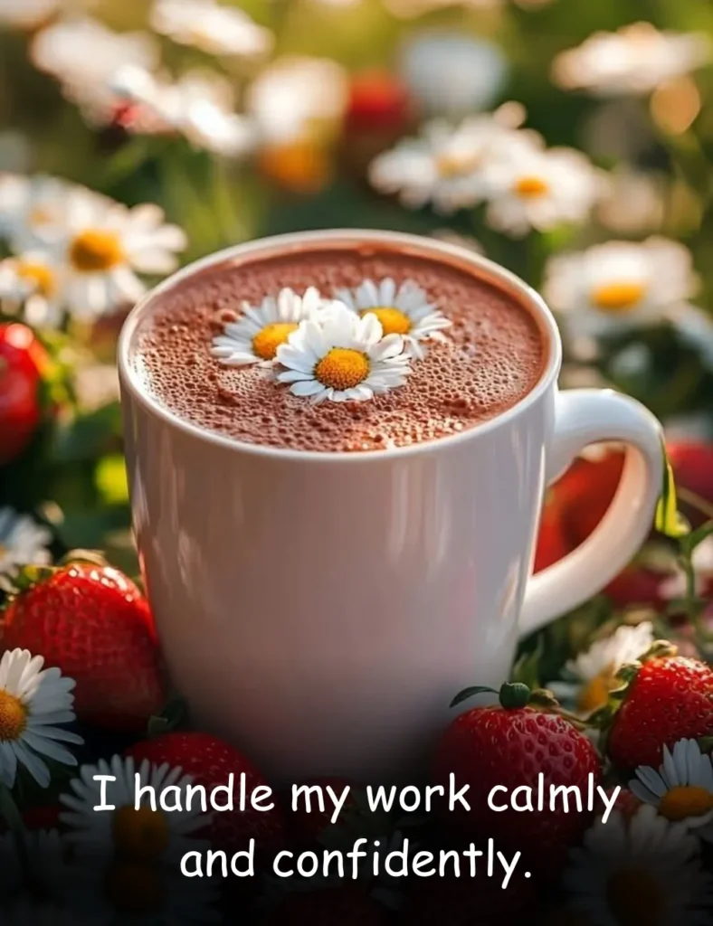 I handle my work calmly and confidently.