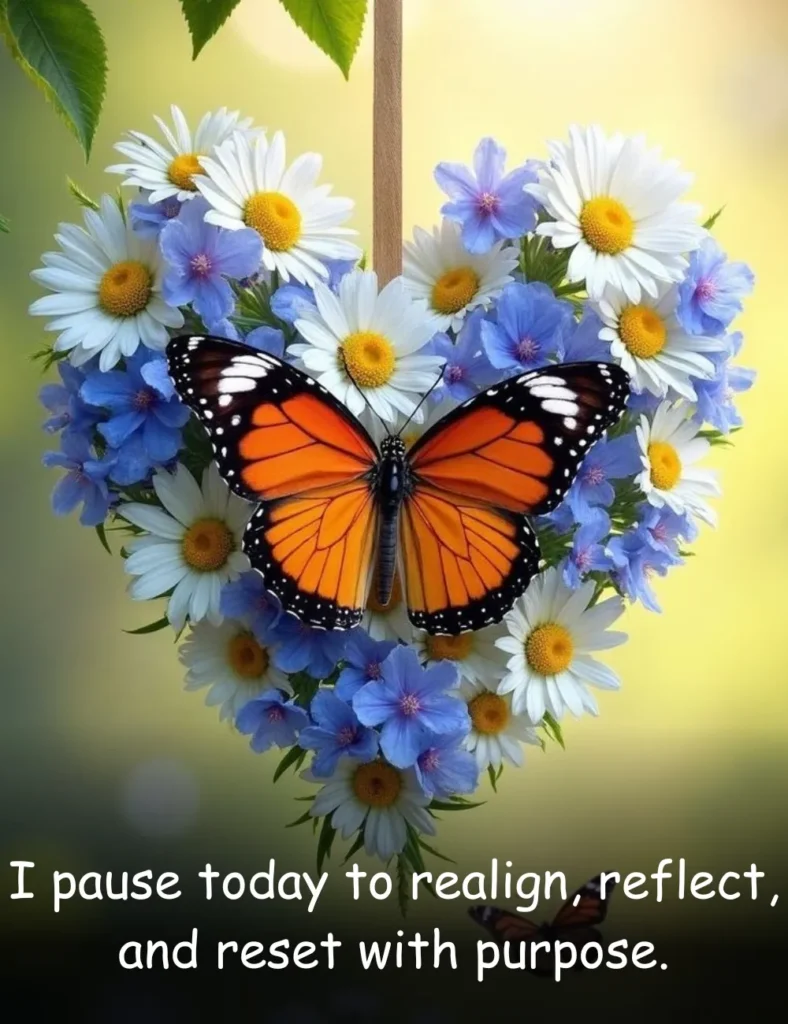 I pause today to realign, reflect, and reset with purpose.