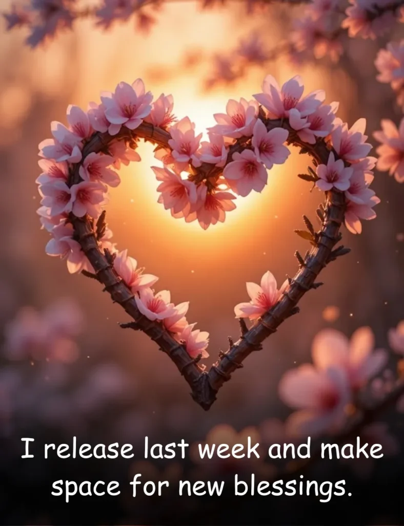 I release last week and make space for new blessings.