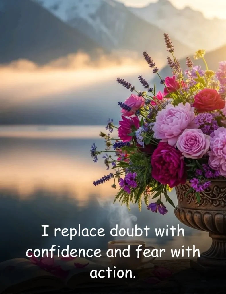 I replace doubt with confidence and fear with action.