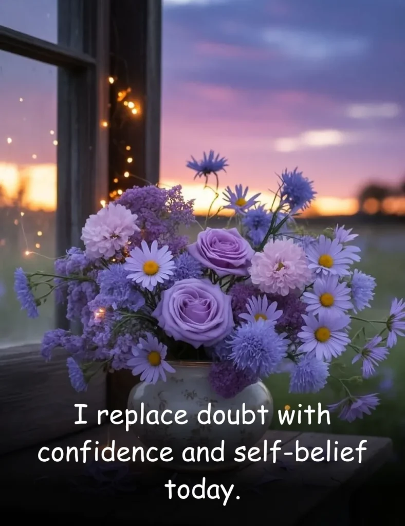I replace doubt with confidence and self-belief today.