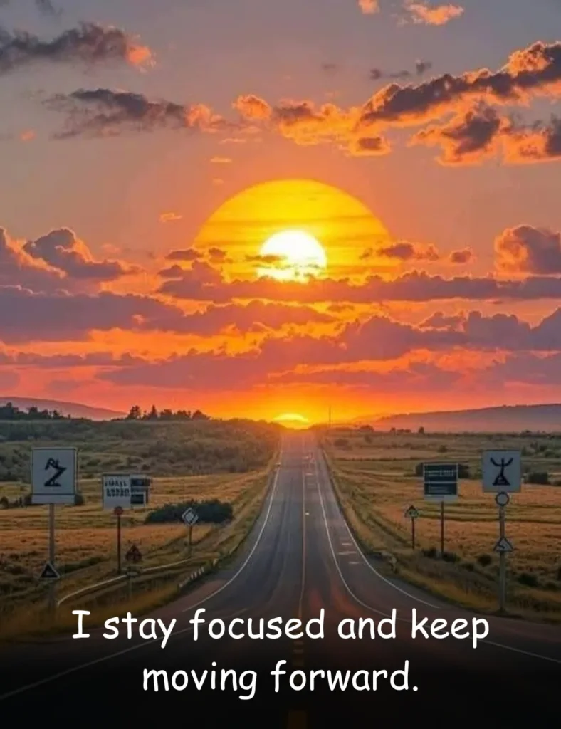I stay focused and keep moving forward.