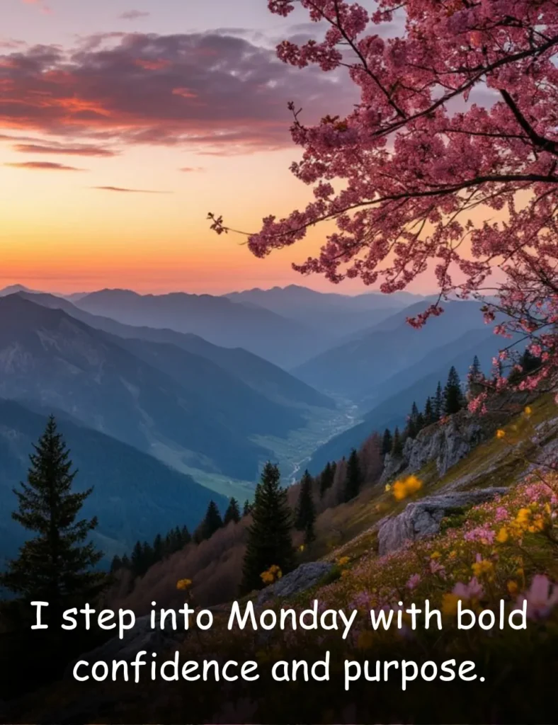 I step into Monday with bold confidence and purpose.