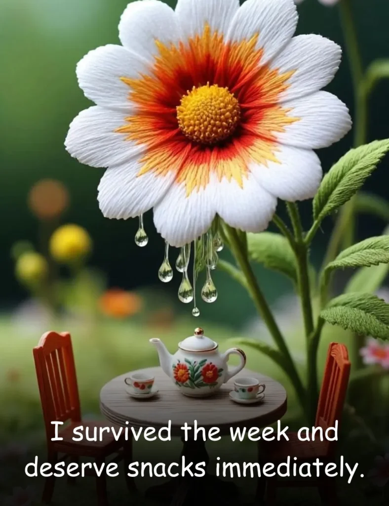 I survived the week and deserve snacks immediately.