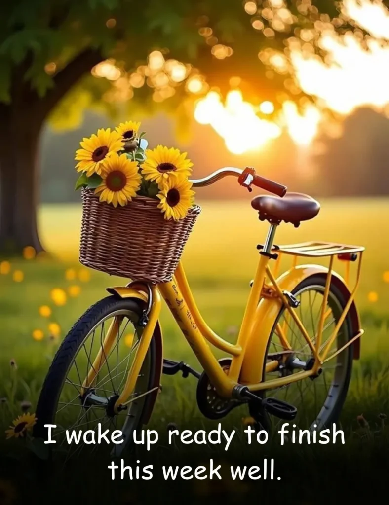 I wake up ready to finish this week well.