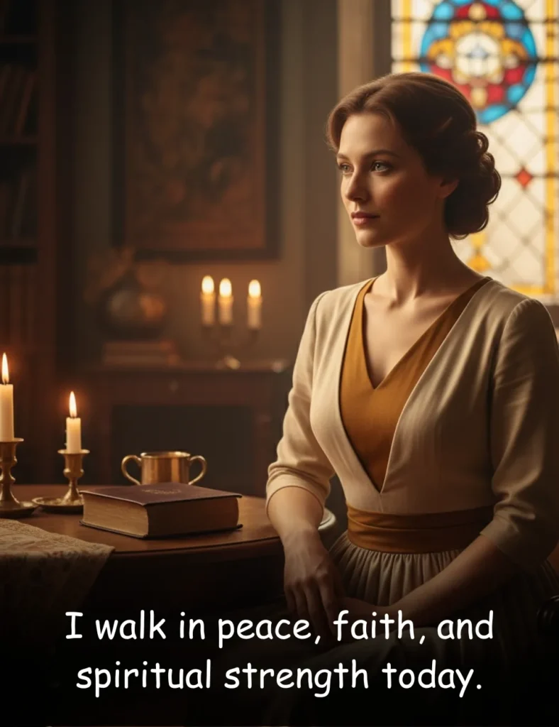 I walk in peace, faith, and spiritual strength today.