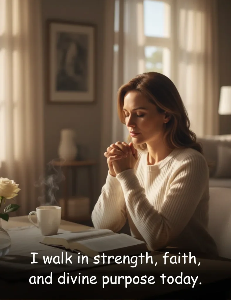 I walk in strength, faith, and divine purpose today.