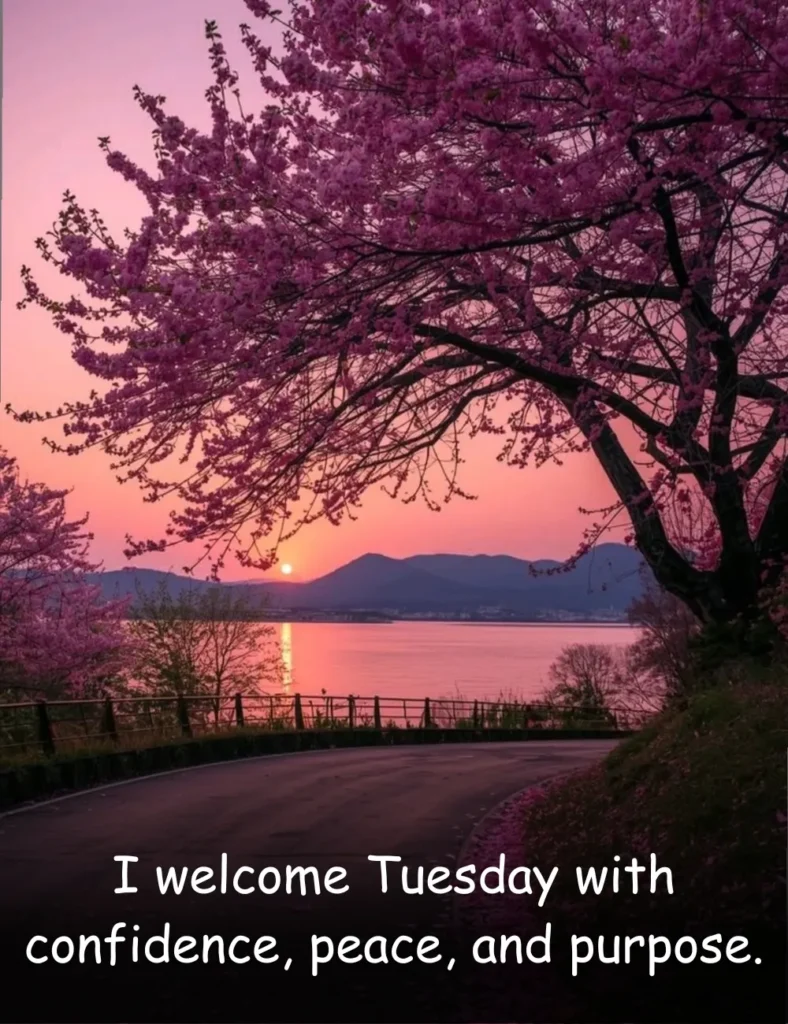 I welcome Tuesday with confidence, peace, and purpose.