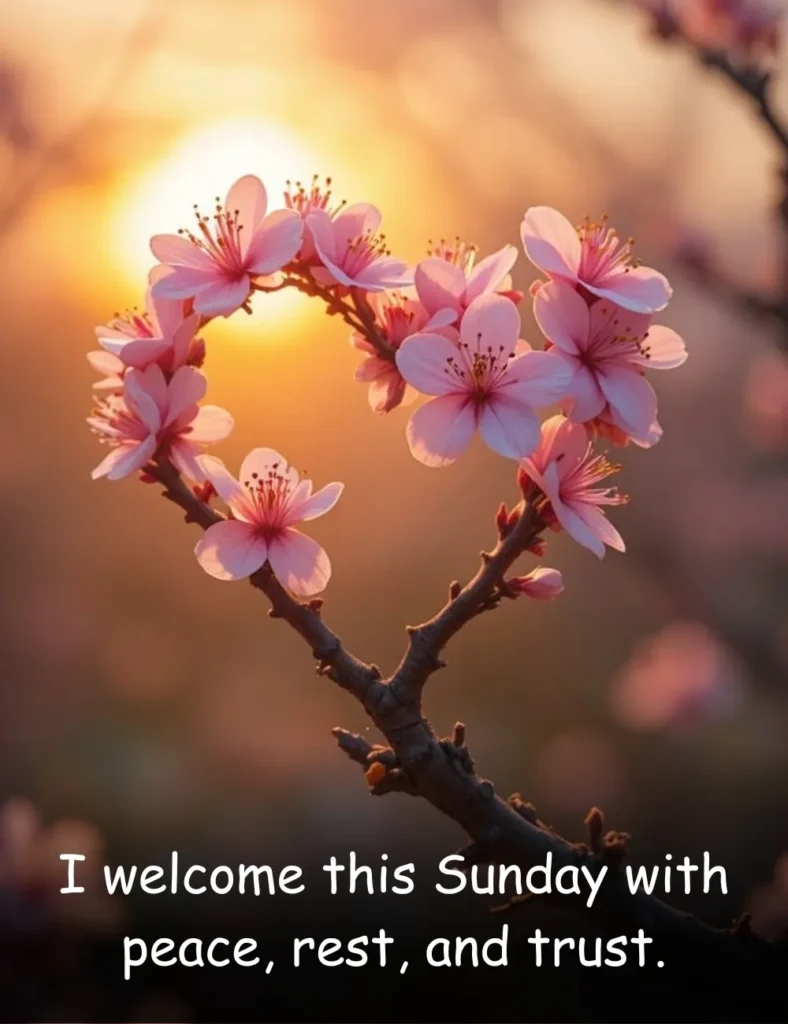 I welcome this Sunday with peace, rest, and trust.