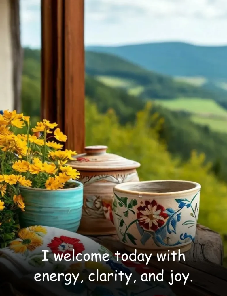 I welcome today with energy, clarity, and joy.