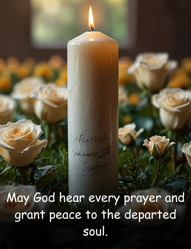 May God hear every prayer and grant peace to the departed soul.