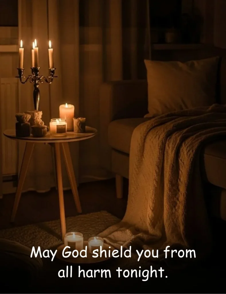 May God shield you from all harm tonight.