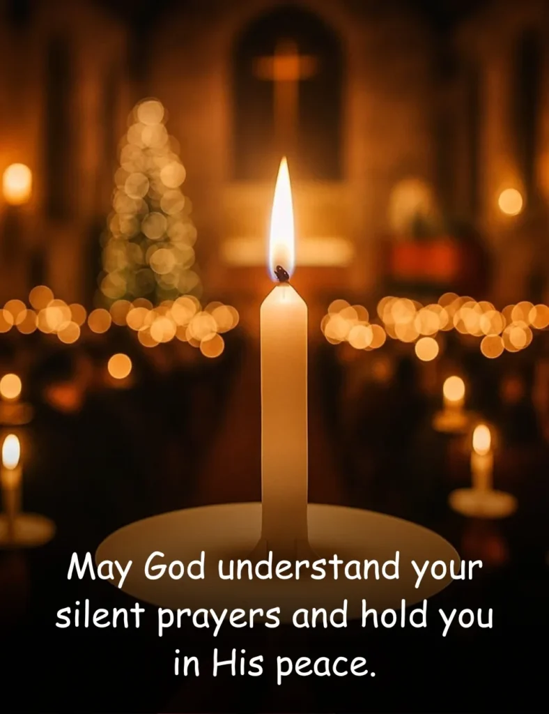 May God understand your silent prayers and hold you in His peace.