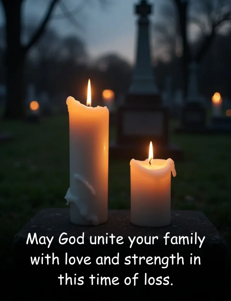 May God unite your family with love and strength in this time of loss.