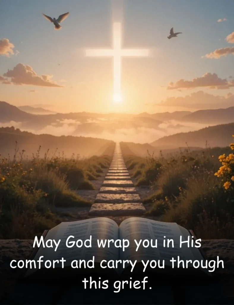 May God wrap you in His comfort and carry you through this grief.