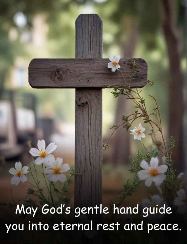 May God’s gentle hand guide you into eternal rest and peace.