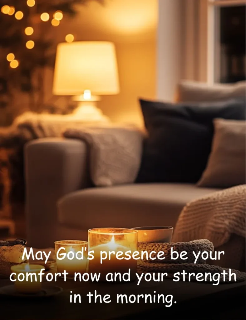 May God’s presence be your comfort now and your strength in the morning.