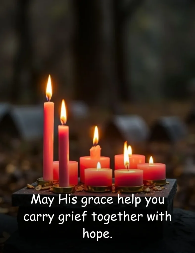 May His grace help you carry grief together with hope.