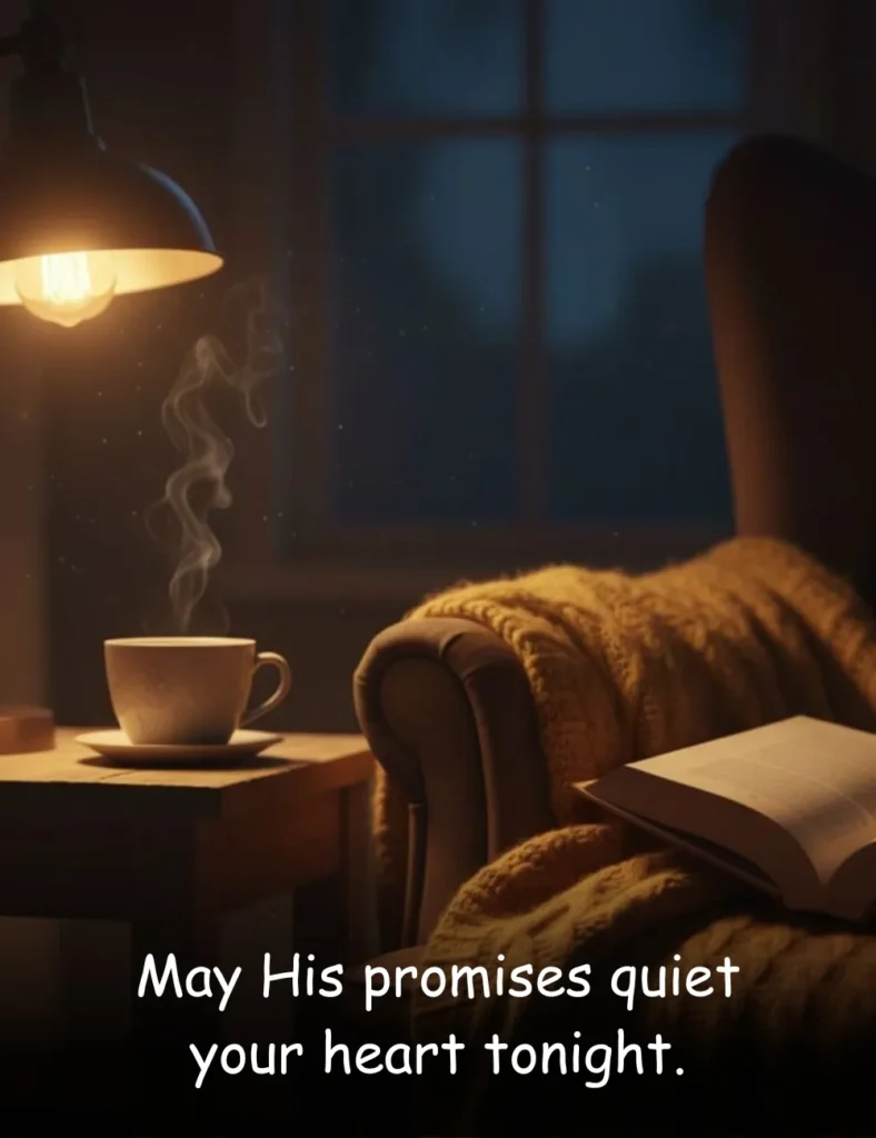 May His promises quiet your heart tonight.