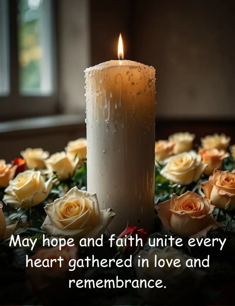 May hope and faith unite every heart gathered in love and remembrance.