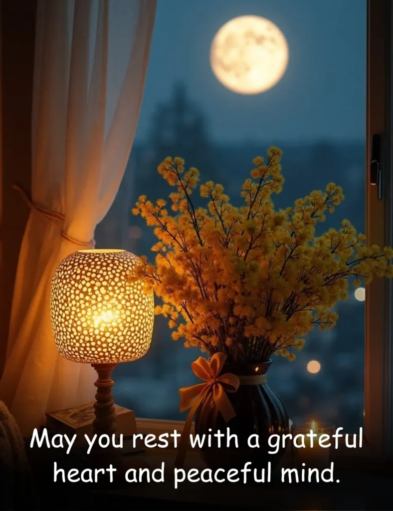 May you rest with a grateful heart and peaceful mind.