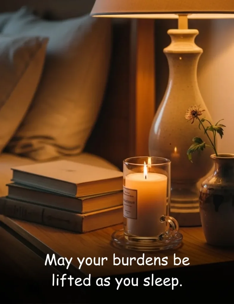 May your burdens be lifted as you sleep.