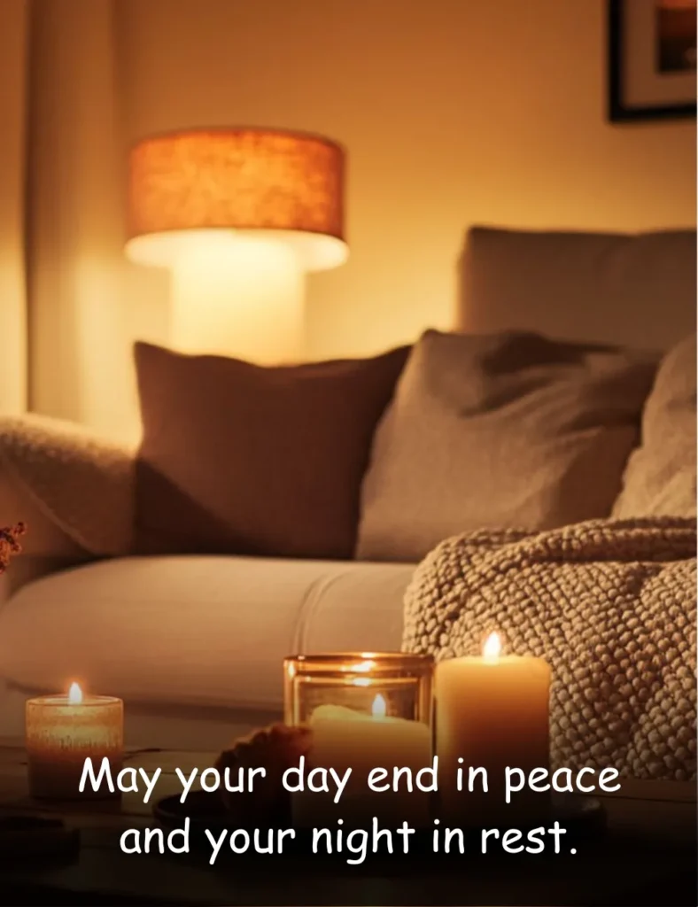 May your day end in peace and your night in rest.