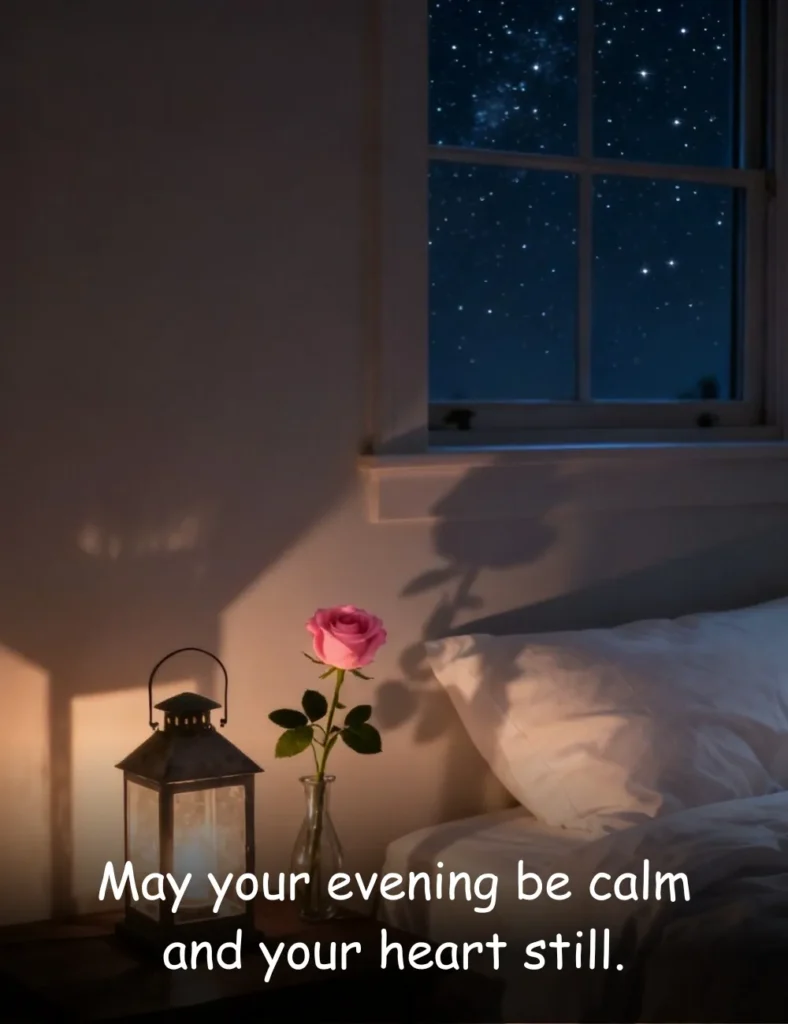 May your evening be calm and your heart still.