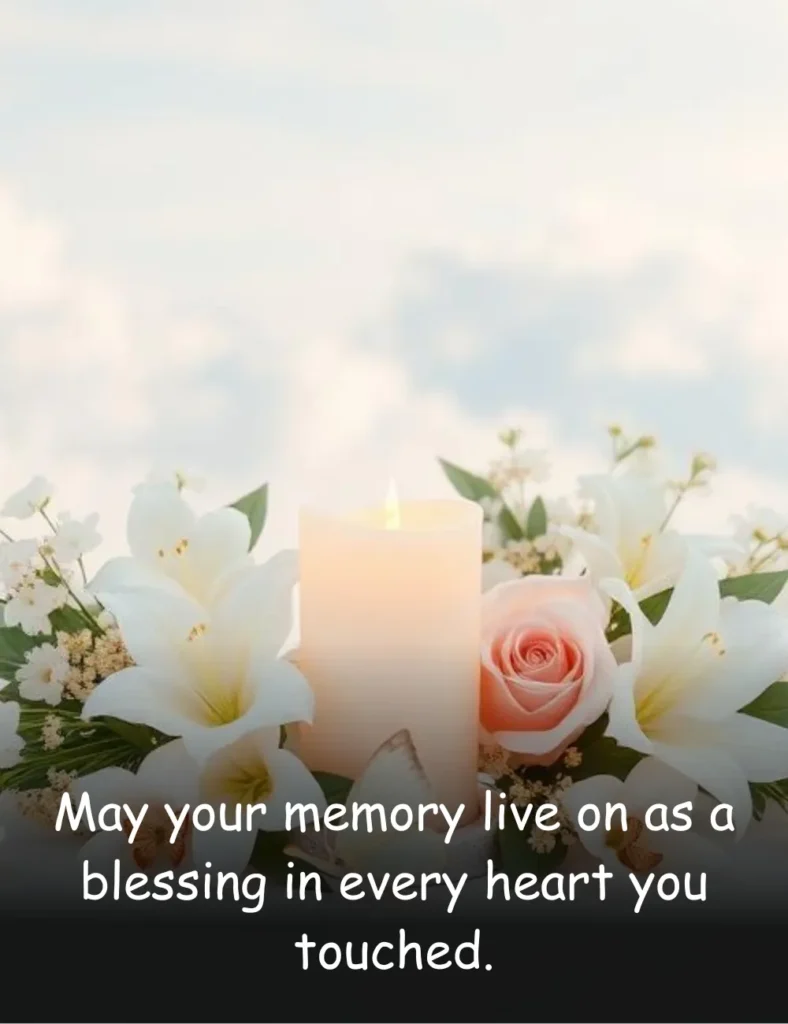 May your memory live on as a blessing in every heart you touched.