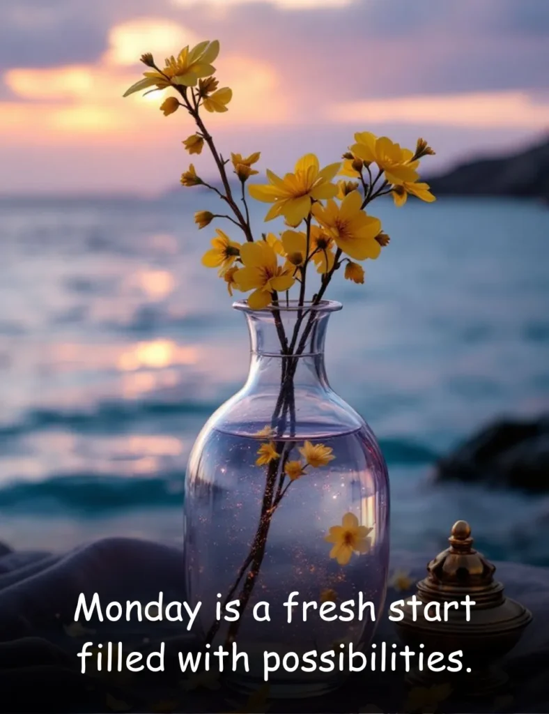 Monday is a fresh start filled with possibilities.