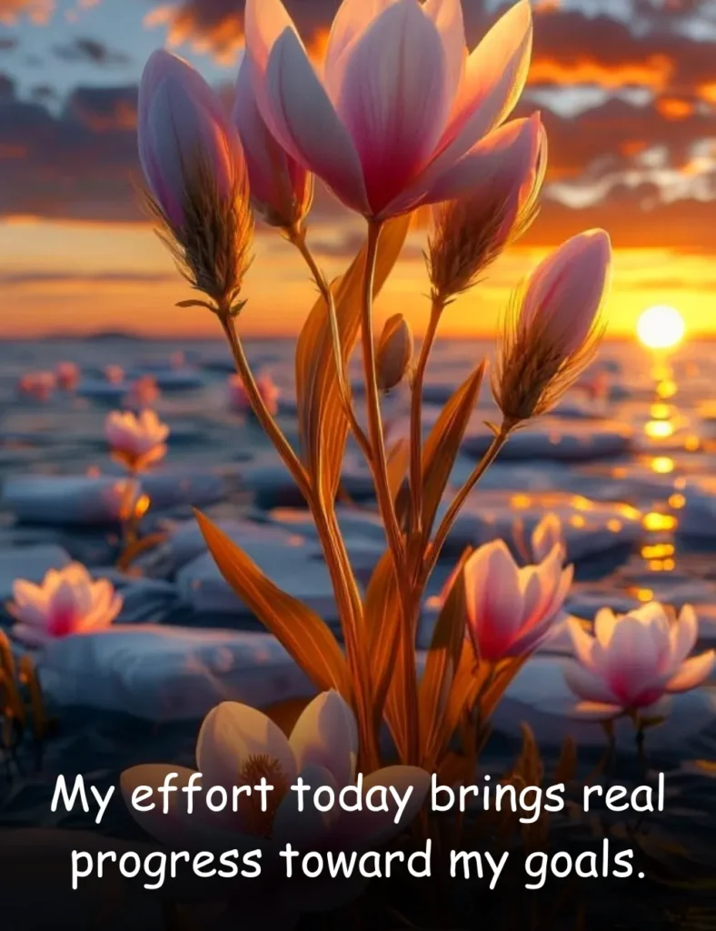 My effort today brings real progress toward my goals.