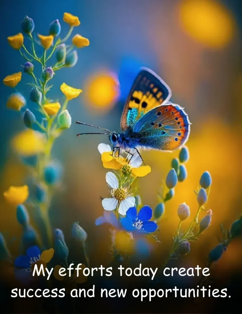 My efforts today create success and new opportunities.